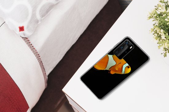 Coque Huawei P40 Pro - Poisson - Ligne - Zwart - Coque de téléphone en Siliconen
