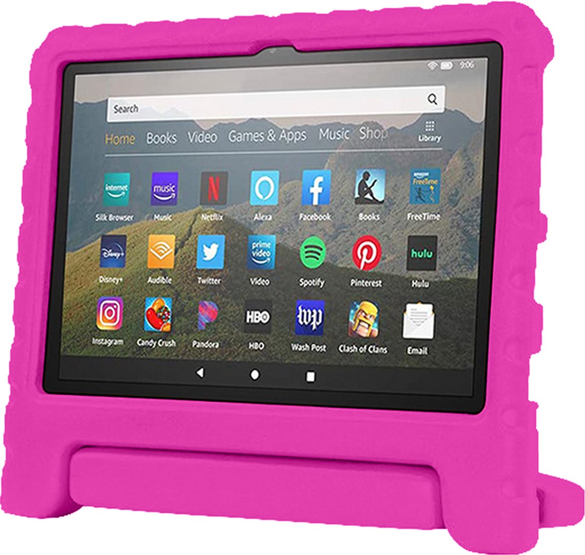 Rixus - Tablethoes voor Kinderen - Roze - iPad Air 1/9.7/iPad 5/iPad Air 2/9.7/iPad 6/iPad Pro 9.7/iPad 7 - Kinderhoes
