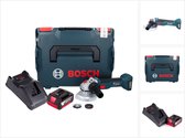 Bosch GWS 18V-10 Profi-accu haakse slijper 18 V 125 mm borstelloos + 1x accu 5.0 Ah + lader + L-Boxx