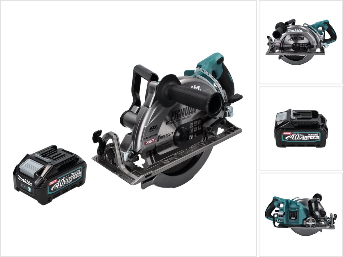 Makita RS 002 GM1 accu-handcirkelzaag 40 V max. 260 mm borstelloos + 1x accu 4,0 Ah - zonder oplader