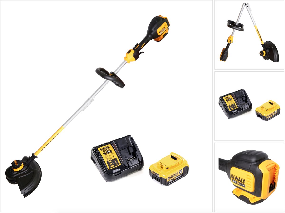 Dewalt DCM 561 PBS Accu grastrimmer 18 V Brushless + 1x accu 4.0 Ah + lader