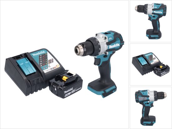 Makita DHP 489 RG1 accu-klopboormachine 18 V 73 Nm borstelloos + 1x accu 6,0 Ah + oplader