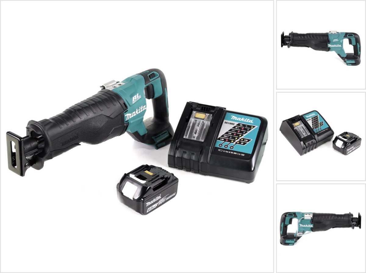 Makita DJR 187 accu reciprozaag 18 V borstelloze reciprozaag + 1x 6,0 Ah accu + oplader