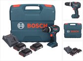 Bosch GSB 18V-55 Professionele accu klopboormachine 18 V 55 Nm borstelloos ( 0615990M5V ) + 3x accu 2.0 Ah + lader + koffer