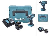 Makita DTD 152 RFJ accu slagmoersleutel 1/4" 18V 165Nm + 2x oplaadbare batterijen 3.0Ah + lader in Makpac