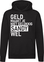 Geld maakt je niet gelukkig maar Sandy wel Hoodie - geld - humor - grappig - relatie - liefde - money - unisex - trui - sweater - capuchon