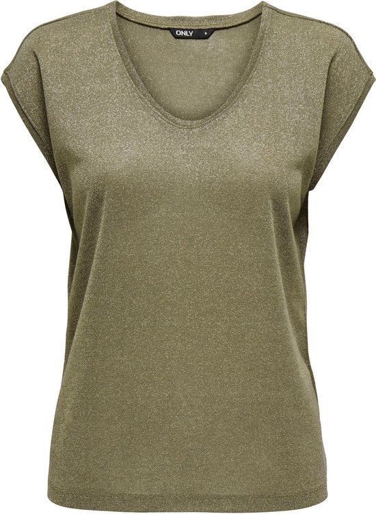 Foto: Only onlsilvery s s v neck lurex t shirt jrs noos dames t shirt maat m