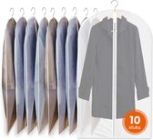 Housses pour vêtements Goliving - 10 pièces - Sac à vêtements avec fermeture éclair - Vêtements - 60 x 140 cm - Transparent