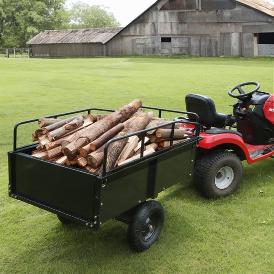 Aanhangwagen voor grasmaaier, grasmaaier Heavy Duty trekhaak Zet maaier om in tractor voor het heffen van brandhout of opslag