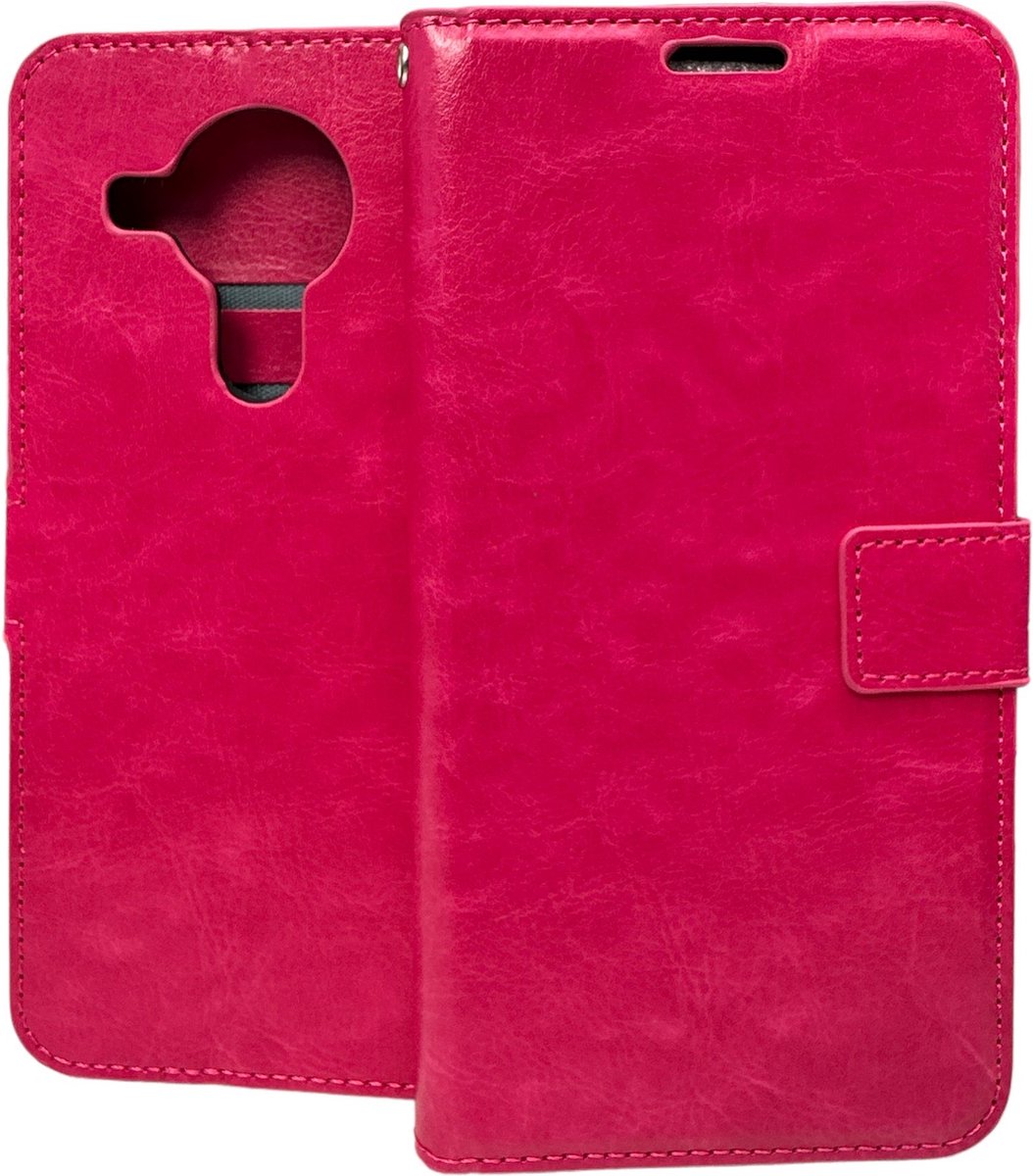 Portemonnee Book Case Hoesje Geschikt voor: Nokia 5.4 - roze