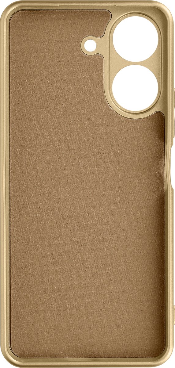 Avizar Geschikt voor Xiaomi Redmi 13C Siliconen hoesje goud metallic afwerking, Goud