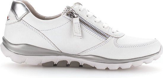 Gabor rollingsoft sensitive 46.968.51 - dames rollende wandelsneaker - wit - (EU) (UK)