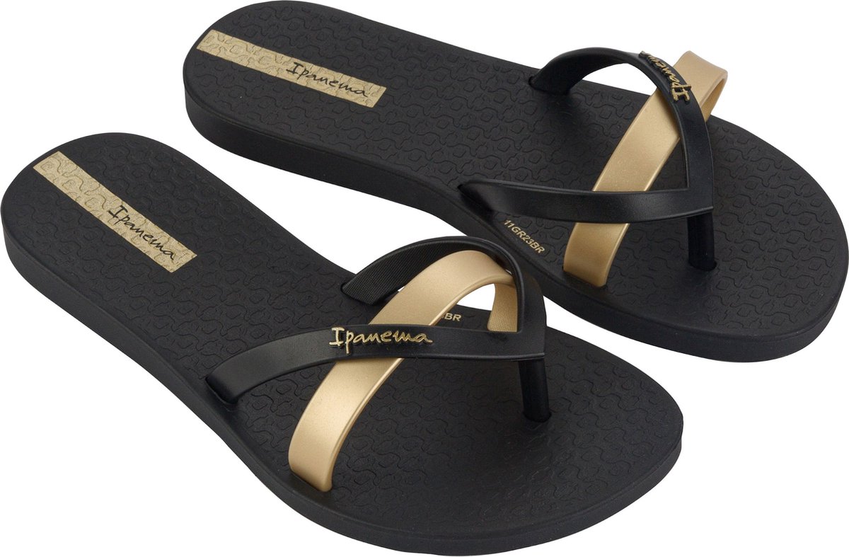 Ipanema Kirei Kids Slippers Dames Junior - Black/Gold - Maat 30