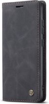 CaseMania Bookcase hoesje geschikt voor Samsung Galaxy S24 - Effen Zwart - Kunstleer