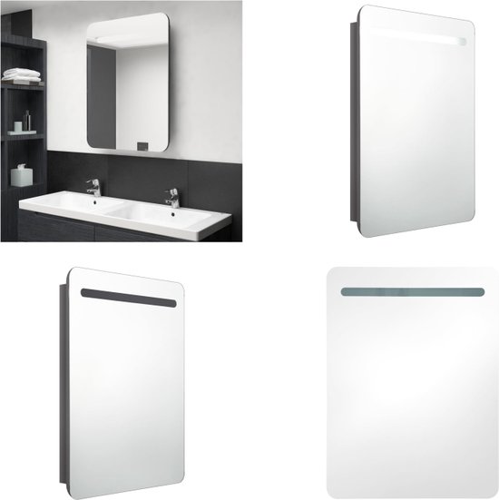 Badkamerkast met spiegel en LED 62x14x60 cm Badkamerkast met spiegel en LED 62x14x60 cm