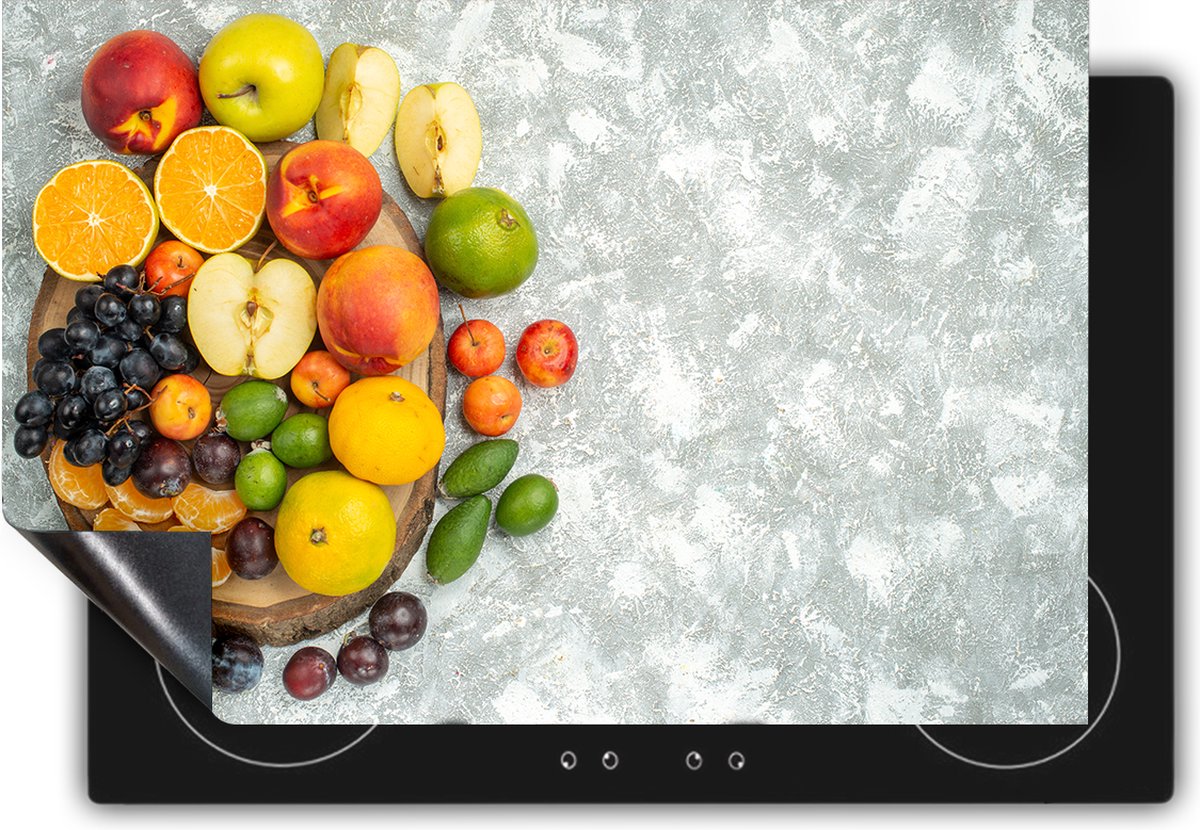 Chefcare Inductie Beschermer Fruit op een Boomstam - 95x50 cm - Afdekplaat Inductie - Kookplaat Beschermer - Inductie Mat