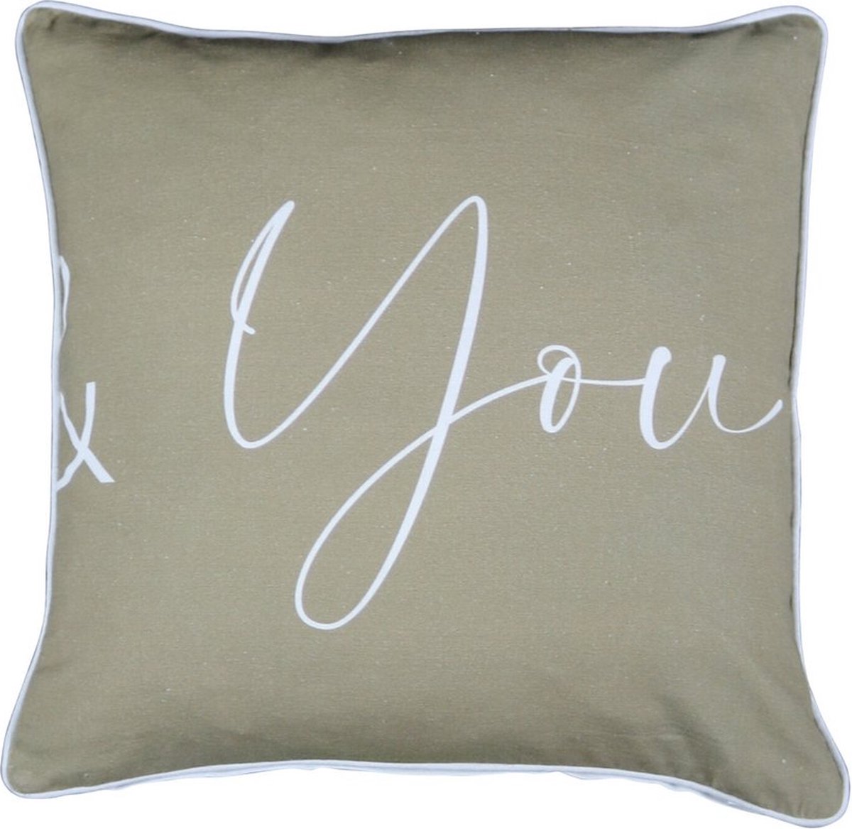 Mars & More Sierkussen - Organic &you - Taupe - 45 Cm X 45 Cm Bruin