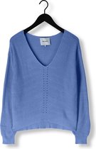 Minus Mieke V-neck Knit Pullover Truien & vesten Dames - Sweater - Hoodie - Vest- Blauw - Maat XL