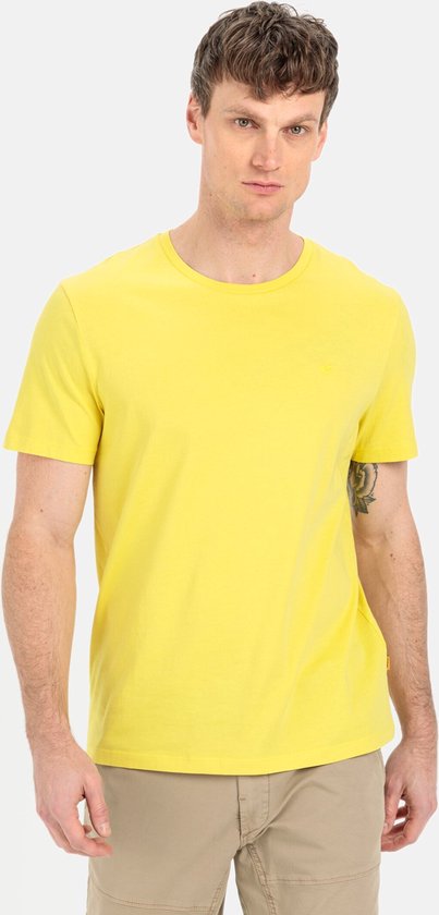 camel active Jersey T-shirt gemaakt van gecertificeerd organic cotton - Maat menswear-6XL - Geel