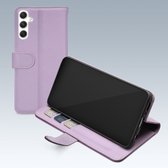 Mobilize Telefoonhoesje geschikt voor Samsung Galaxy A54 Hoesje | Mobilize Premium Gelly Wallet Bookcase Portemonnee | Pasjeshouder voor 3 Pasjes | Telefoonhoesje voor Pinpas / OV Kaart / Rijbewijs - Paars