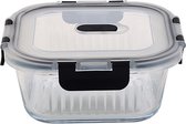 Lunchbox Masterpro FOODIES Borosilicaatglas 800 ml Zwart