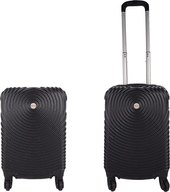 Ceruzo Handbagage Koffer - Trolley - 28L - 51.5 cm - Spinnerwielen 360°- Cijferslot-Zwart-Reiskoffer