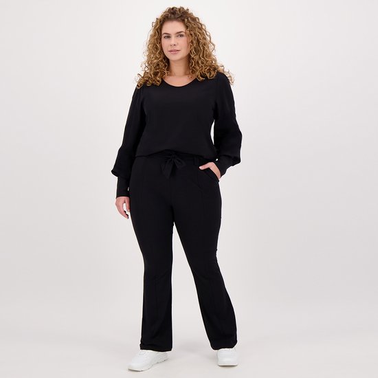 Zwarte Broek/Pantalon van Je m'appelle - Dames - Plus Size - Travelstof - 50 - 1 maat beschikbaar