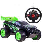 Ilso race auto afstandbestuurbaar - speelgoed auto - rc auto - 1:18 - voor binnen en buiten - groen - inclusief batterijen