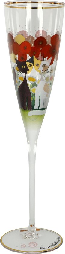 Goebel - Rosina Wachtmeister | Verre à Champagne Lestate en giardino | Glas - 27 cm - avec de l'or véritable - 100 ml
