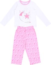 Pyjama met witte en roze sterren
