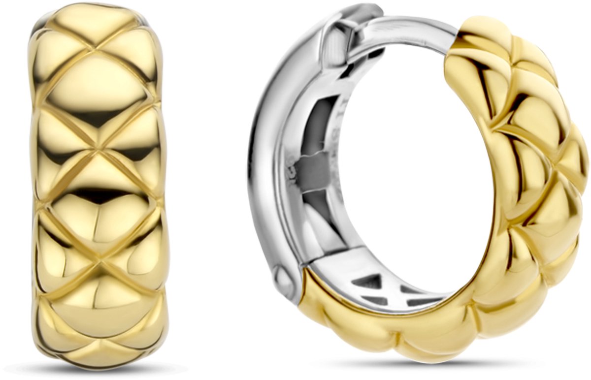 TI SENTO Dames Oorbellen - 925 zilver - Zilver geel verguld - 7911SY