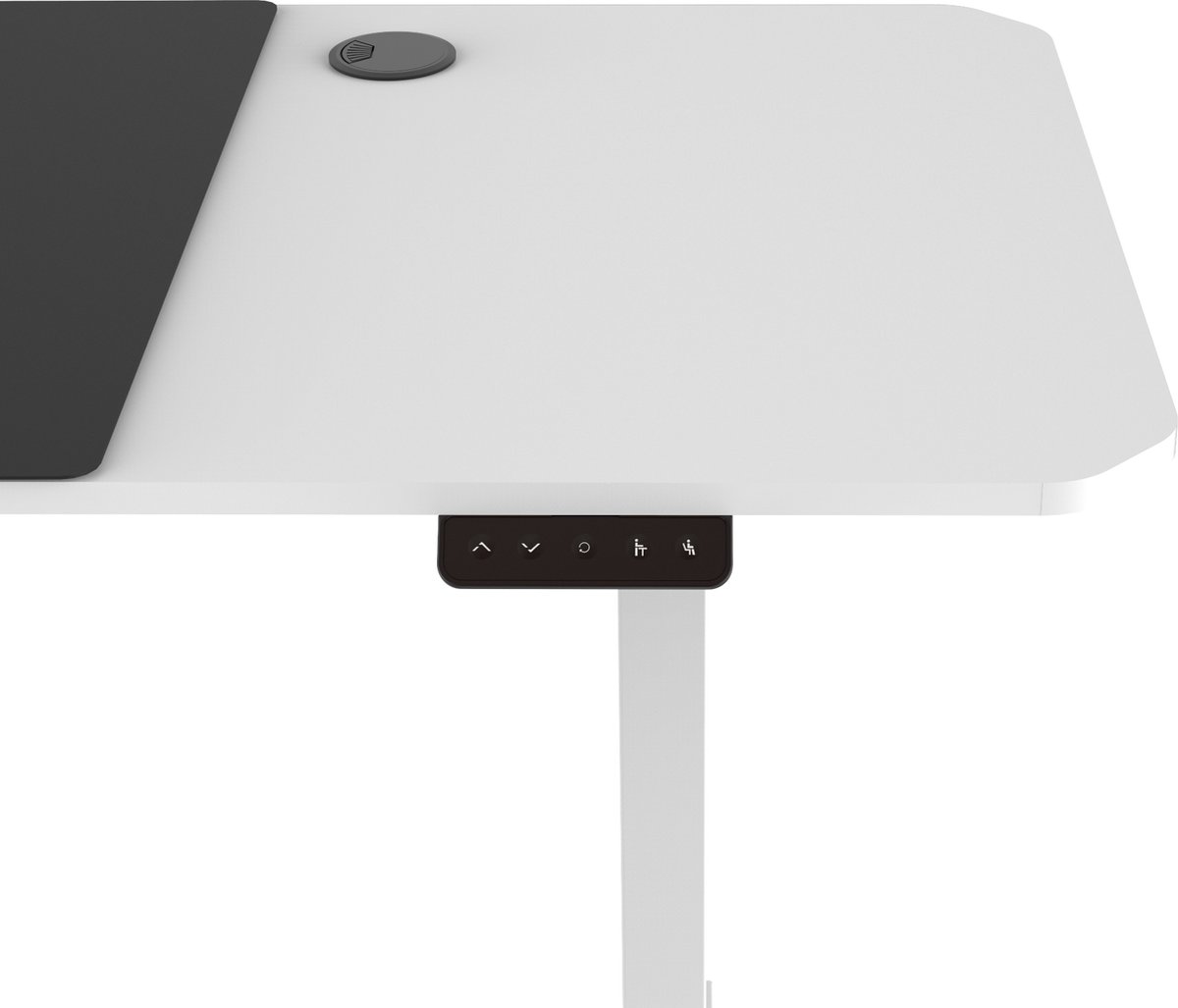 Game bureau Stryn zit sta elektrisch 160x60/75x72-117 cm wit en zwart pro.tec thumbnail 6