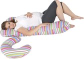 Zwangerschapskussens | J-vorm 235 cm incl. voedingskussen | | Gekleurde strepen I
