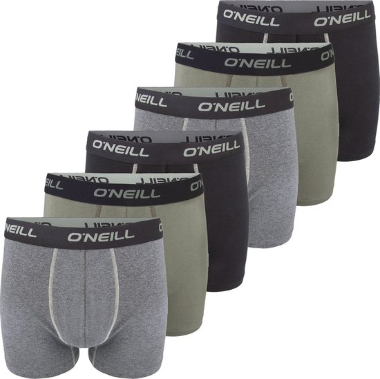 O'Neill Heren Boxershorts Plain 6 Pack 6 Pack Veelkleurig M