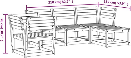vidaXL-5-delige-Loungeset-met-kussens-massief-grenenhout