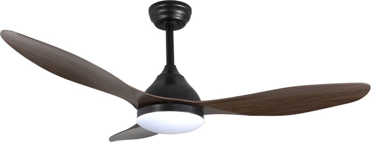 CristalRecord - Plafondventilator Stel Ø 120 cm hout zwart
