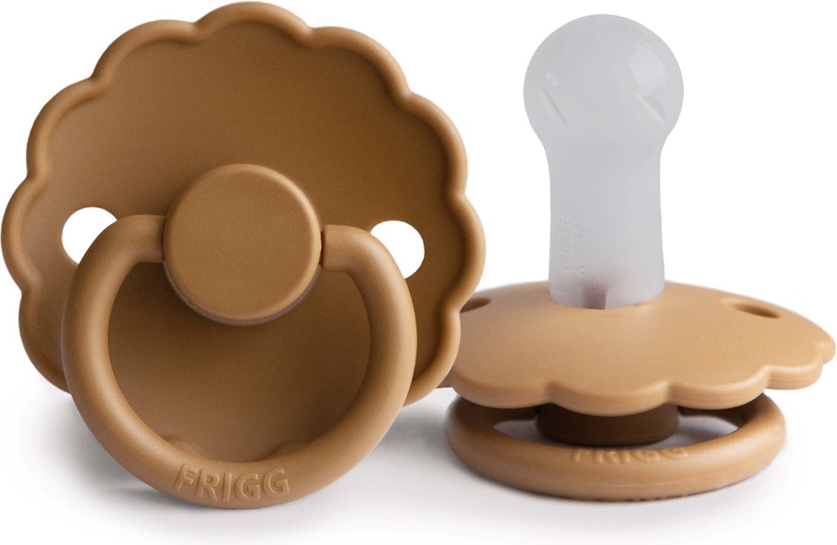 Goedkoopste FRIGG DAISY Fopspeen 1 stuks - Siliconen - Maat 1 - 0-6 maanden - Cappucino
