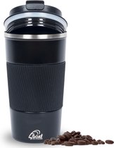 GOAT Plein air Tasse à café en acier inoxydable To Go XL - Tasse thermos - Tasse à thé - Tasse de voyage - Anti-fuite - 510 ml - Zwart