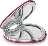 Make up spiegel - Handspiegel - Zakspiegel - Valentijn cadeautje voor haar - 6,5 cm - Rood