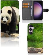 Telefoontas Geschikt voor Samsung Galaxy S24 Plus Hoesje Panda