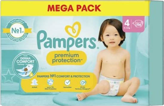 Pampers - Premium Protection - Maat 4 - Mega Pack - 100