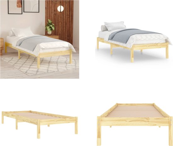 vidaXL Bedframe massief grenenhout 90x200 cm - Bedframe - Bedframe - Bed Frame - Bed Frames
