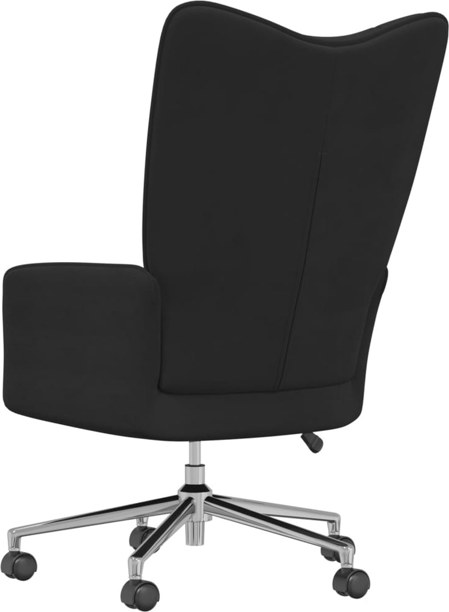 vidaXL Relaxstoel kunstsuède zwart