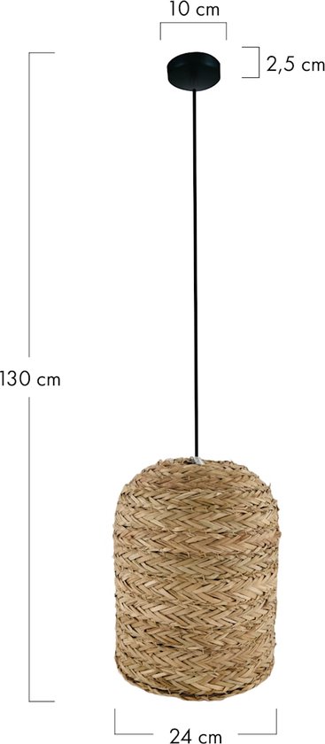DKNC - Hanglamp Rineen - 24x24x30cm - Beige