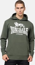 Lonsdale Hoodie Sherborne Kapuzensweatshirt normale Passform Green/White-3XL
