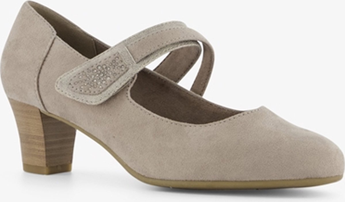 Softline dames pumps met bandje taupe - Bruin - Maat 38