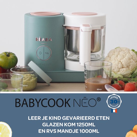 Béaba Babycook Neo® - Stoomkoker - 4-in-1 babyvoeding bereider - Foodprocessor - Groen van Beaba — afbeelding 2