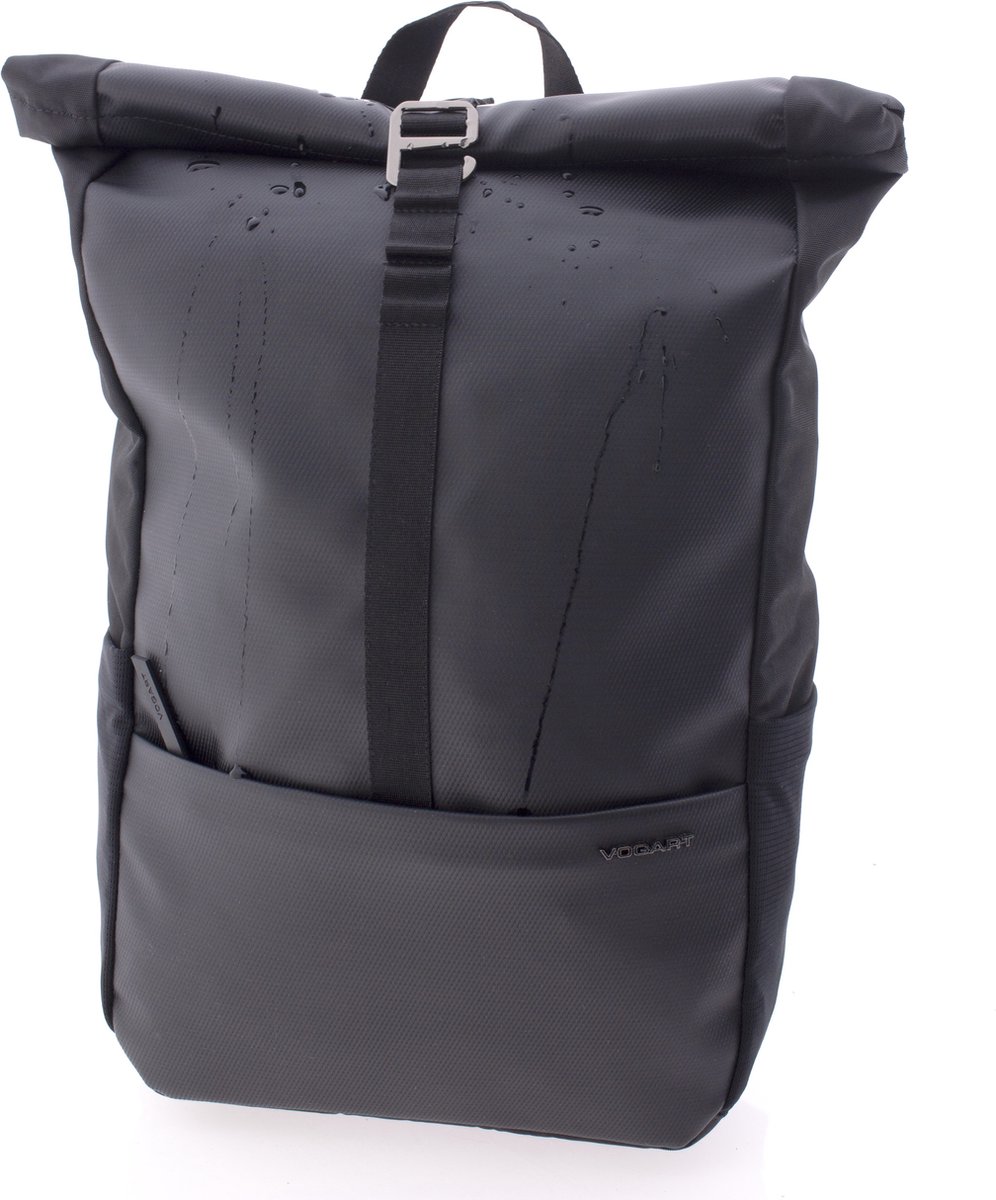 Vogart Eborn Waterproof Roll-Top Laptoprugzak - 13 inch - Zwart