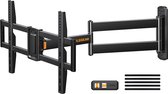 TV muurbeugel met 822 mm lange arm wandhouder tv voor 32-75 inch TV, draaibare scharnierarm 180° draaibaar, hoek tv-beugel MAX VESA 600 x 400 mm tot 45 kg