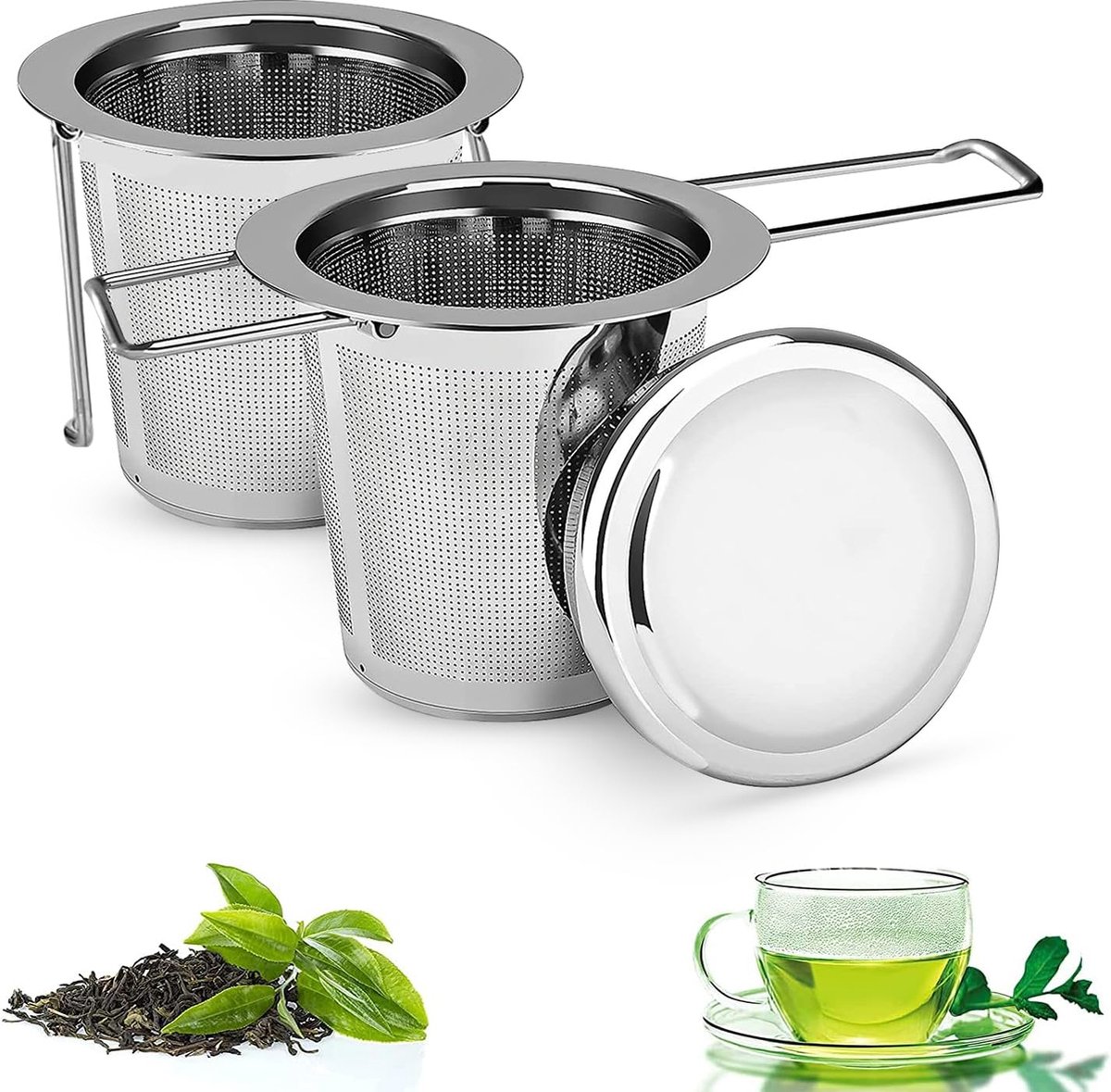 Lot De 2 Passoires à Thé, Passoire Réutilisable Pour Thé Noir, Vert